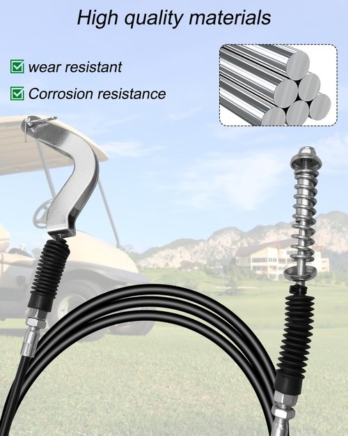 Forward and Reverse Transmission Shift Cable Assembly Fit for Golf Cart EZGO 1996-2001 4-Cycle Gas with ST350 / ST480 Engines Replace 72341-G01 CBL52341 CBL-019 72341G01 15977IC N72341, 2 Pcs