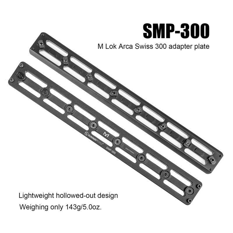11 inch Arca Swiss Adapter M lok Rail for Rifles,300 mm Long, 2520