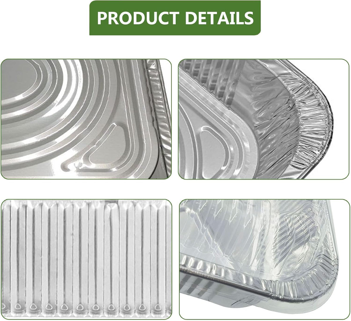 Aluminum Baking Pans - 30 Pack 8” x 8” Heavy Duty Disposable Foil Containers with Clear Lids | Perfect for Takeout, Roasting, and Storing