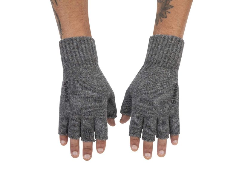 Simms Wool Half-Finger Glove Steel S/M
