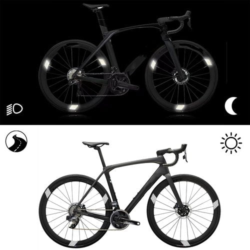 Hsathoac 42Pcs Reflective Stickers, Reflective Decals Multi Shapes Kit, Waterproof Outdoor Safety Warning Reflective Stickers, Night Visibility Adhesive Stickers for Helmet, Bicycle, Car & Stroller