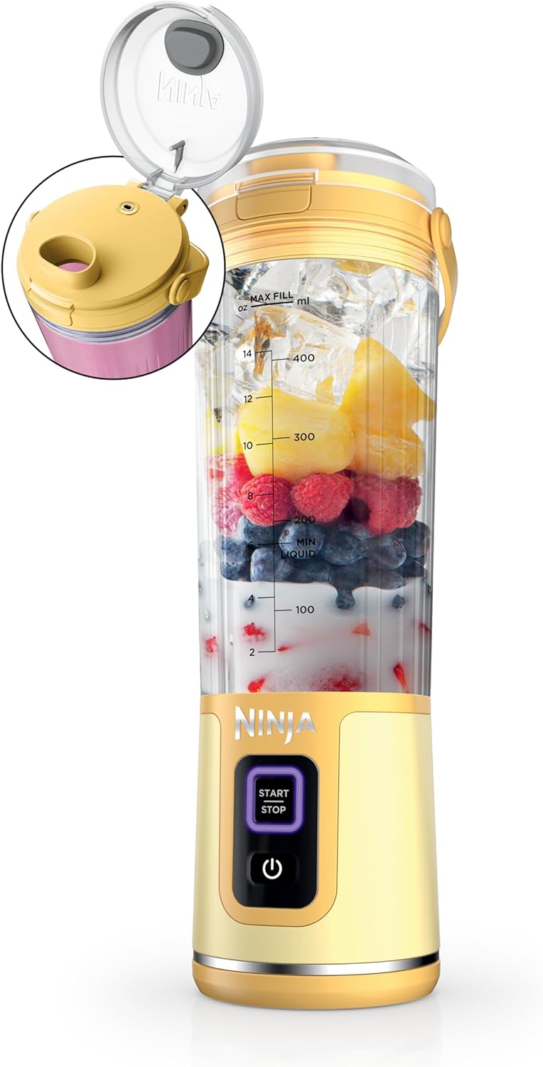 Ninja Blast Portable Blender - Cordless 18oz Personal Blender for Smoothies & Shakes | BPA Free, USB-C Rechargeable, Dishwasher Safe