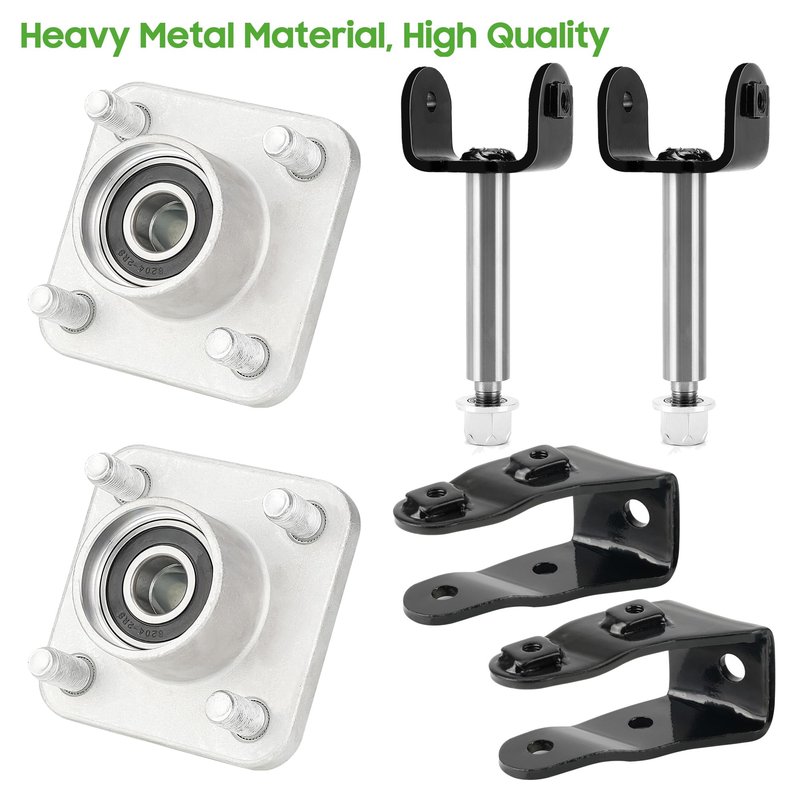 10L0L Deluxe Golf Cart Front End Repair Kit for Club Car Precedent 2004-Up and Tempo 2007-2023 Gas & Electric, Precedent Front Suspension Bushings Bolts Rebuild Kit