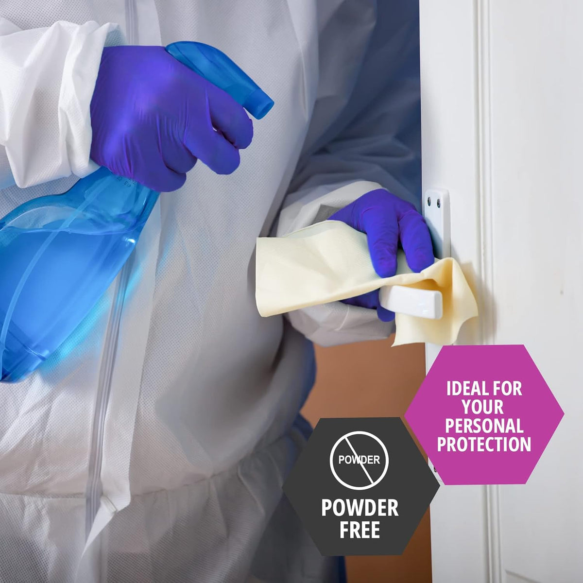 Med Pride Nitrile Medical Exam Gloves - Disposable, Powder & Latex-Free for Doctors, Nurses, Home Use