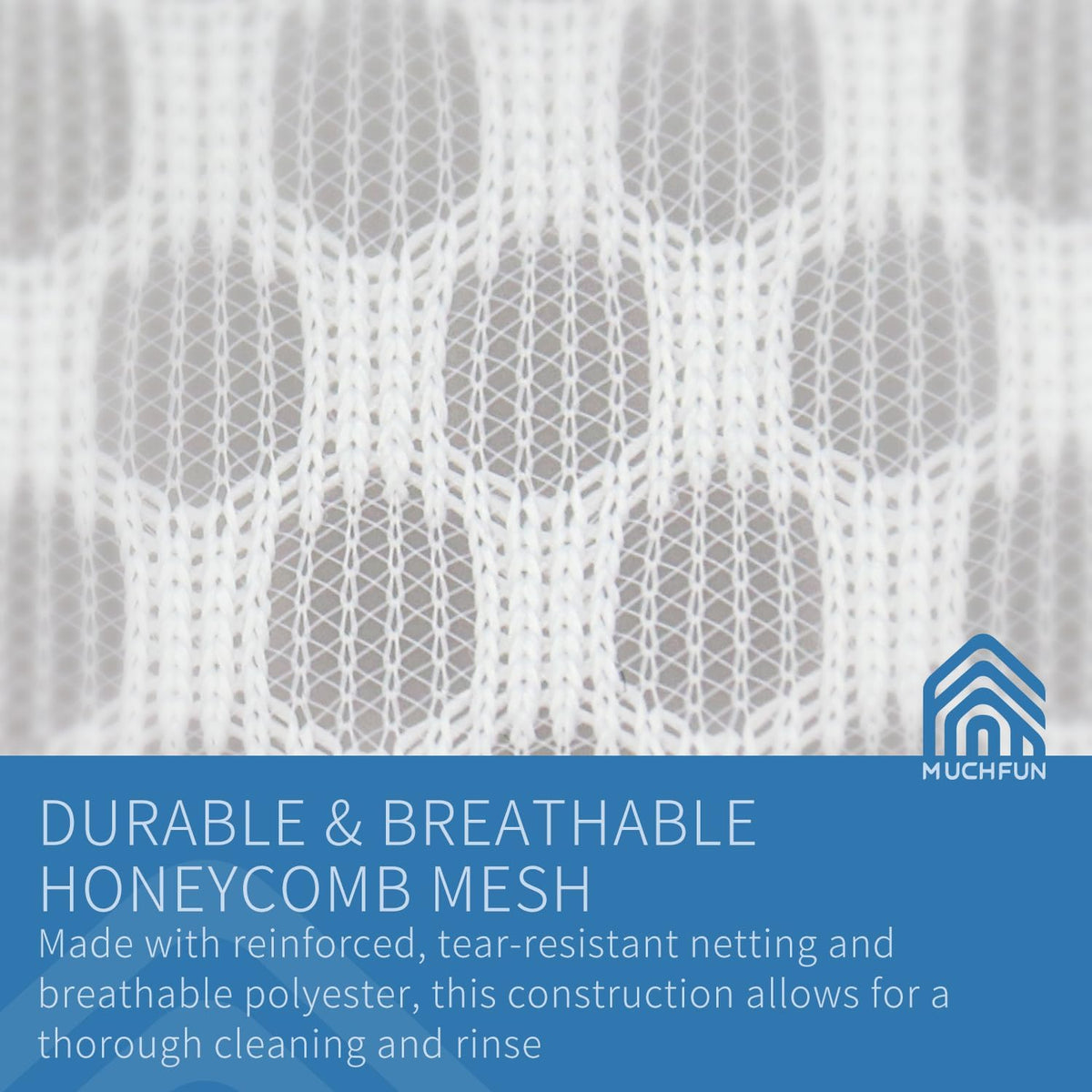 Muchfun Honeycomb Mesh Laundry Bags - 5 Durable Bags for Delicates (1 Large, 2 Medium, 2 Small)