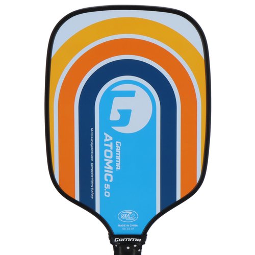 Gamma Sports 5.0 Pickleball Paddle, Graphite Pickleball Paddle with Polypropylene Core and Honeycomb Grip, Blue and Orange, 4 (1/4)