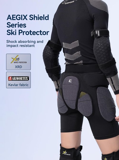 COPOZZ Padded Shorts for Snowboard, Skate and Ski - XRD - XL