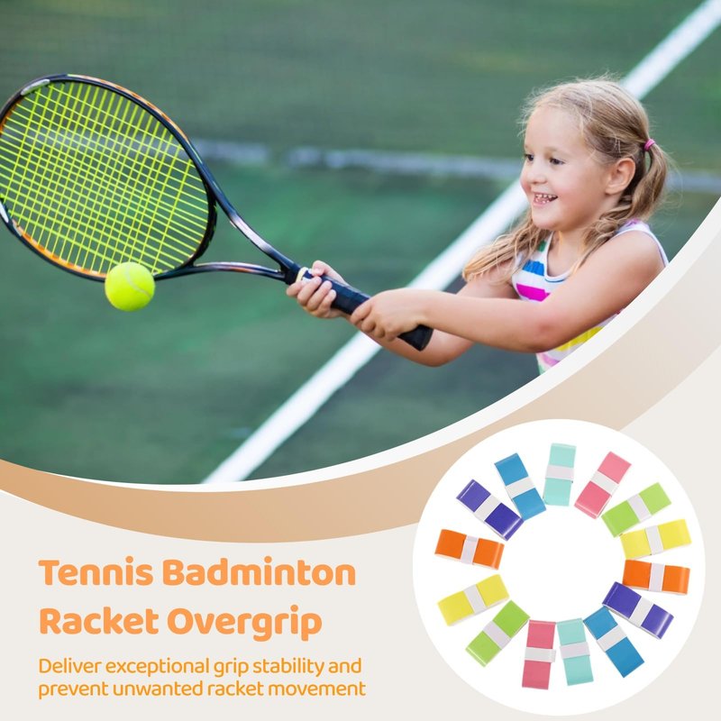 84 PCS Tennis Racket Overgrips, 7 Gradient Colors Badminton Racket Overgrip Bulk, Soft Tennis Racket Grip Tape, Anti-Slip Absorbent Grip Tape for Pickleball Racquets, Bike Handlebar, Fishing Rod