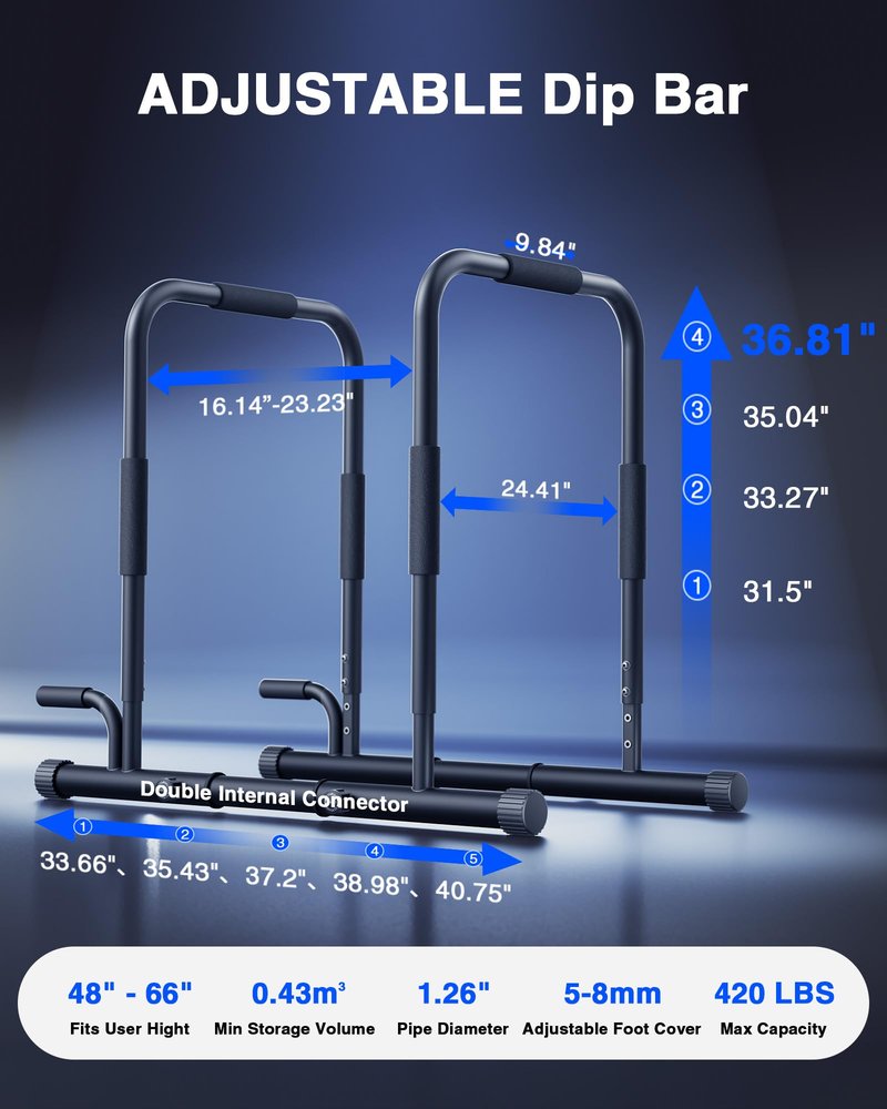SolidFit Dip Bar & Push Up Bar Black ZZ