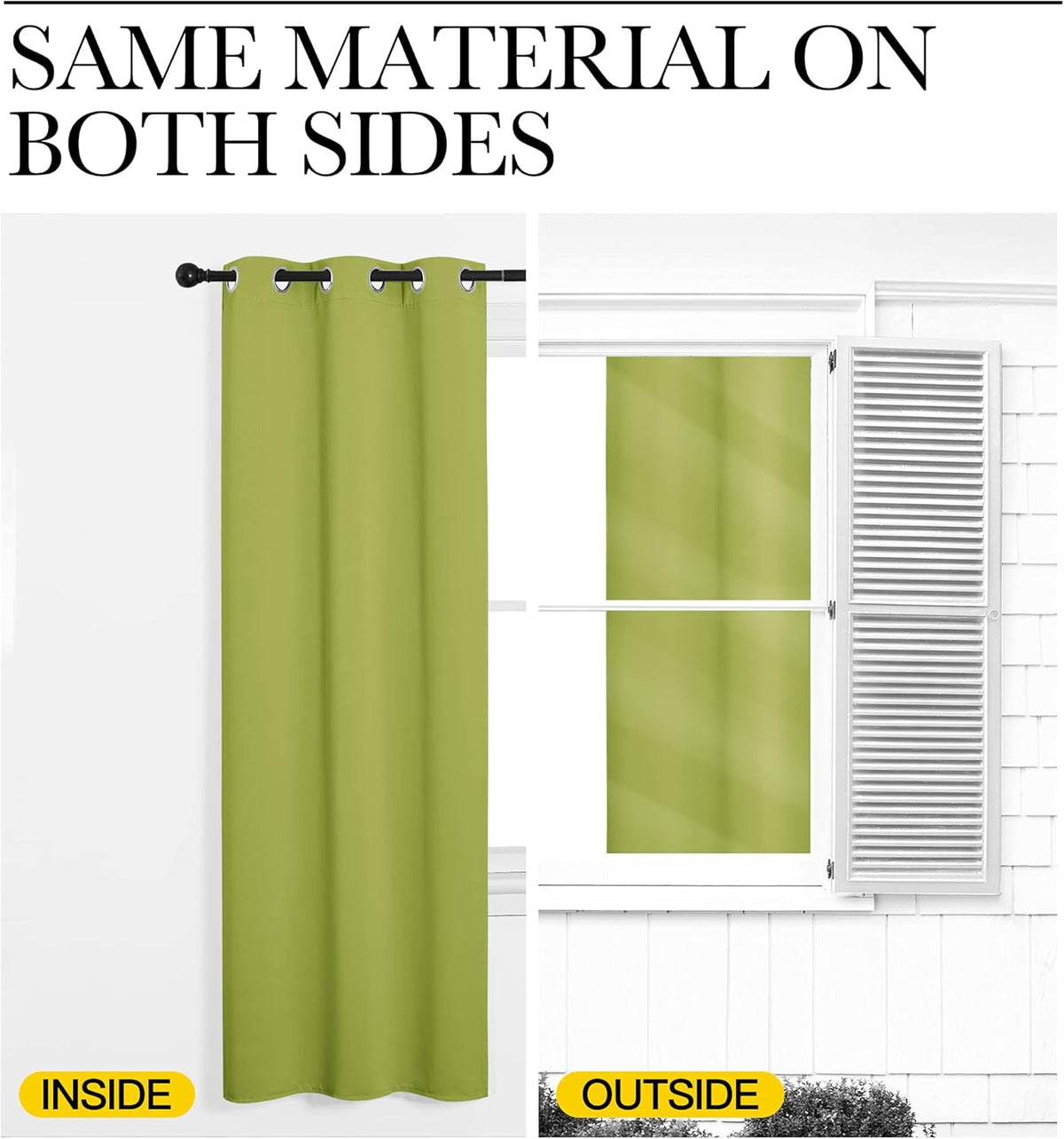 NICETOWN Fresh Green Blackout Curtains - Thermal Insulated Drapes for Small Windows | 40" Length, 29" Wide, 2 Panels