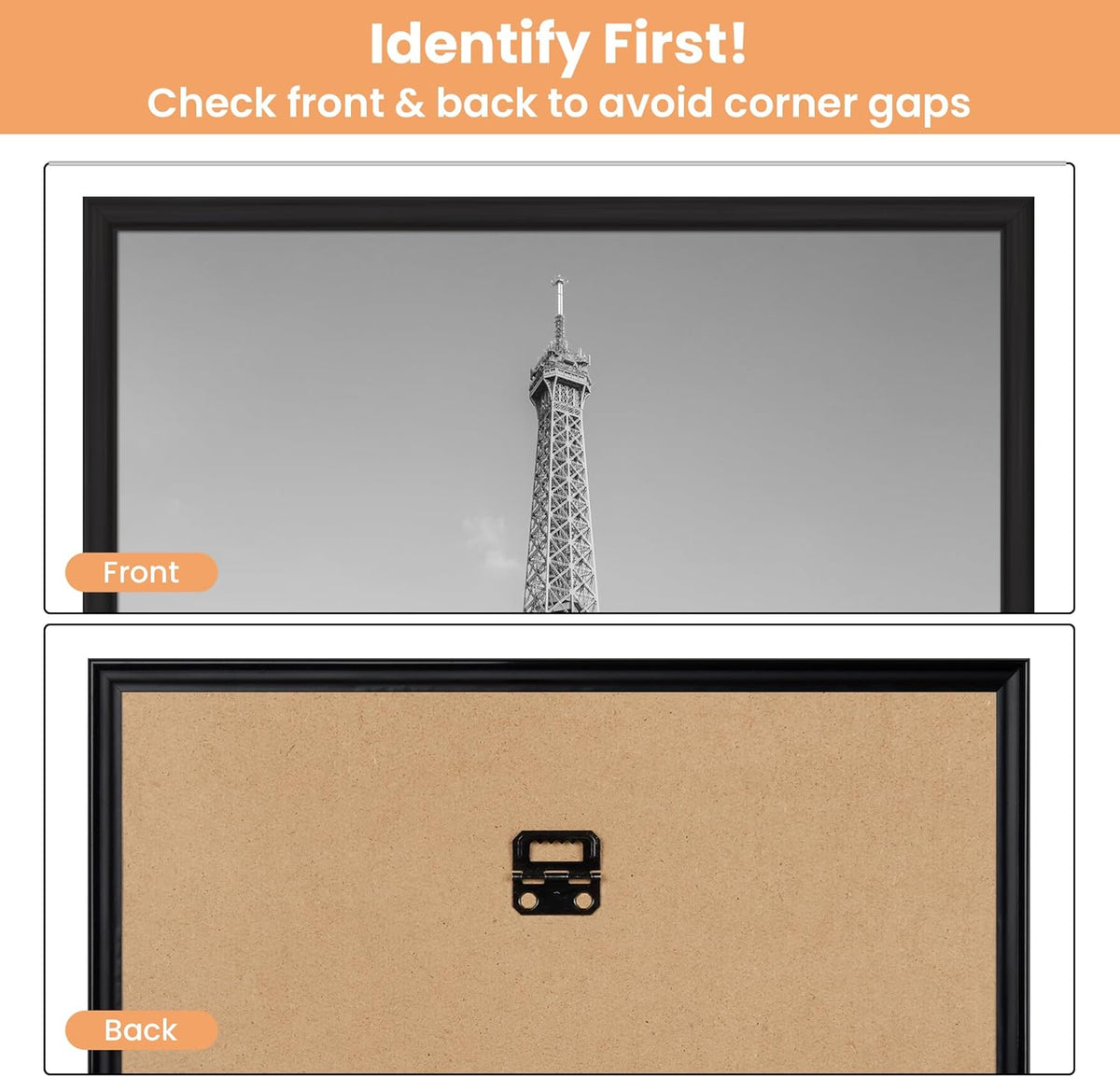 Upsimples 12x16 Picture Frame - Scratch-Proof Black Poster Frames for Photo Gallery | 3 Pack, Slide-In Design