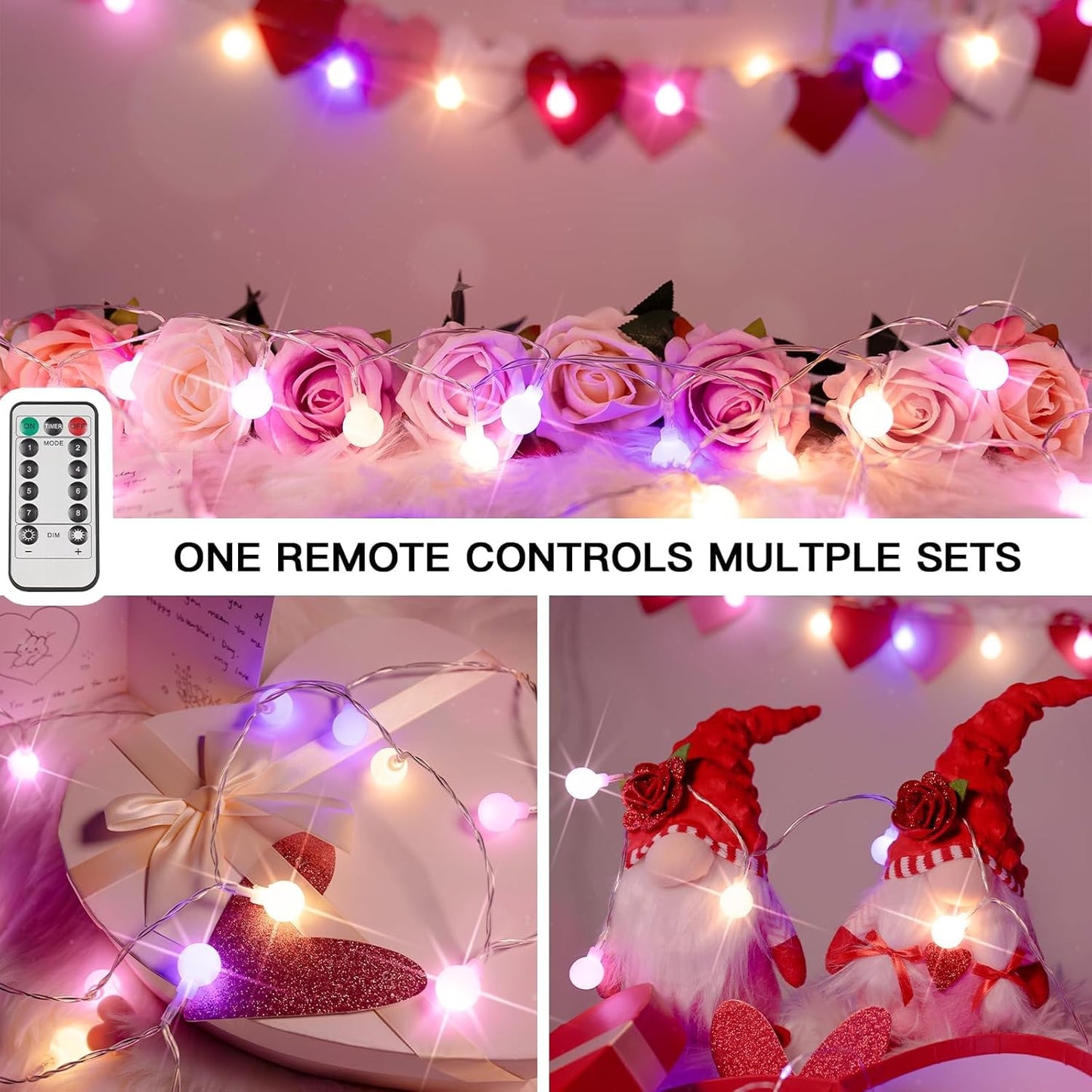 Suddus Globe String Lights - 100 LED Waterproof Colorful Lights with Remote for Outdoor & Indoor Use