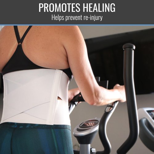 DMI Large Elastic Back Support Brace with Crisscross Design for Extra Support, Elastic Construction Provides Consistent Compression, FSA & HSA Eligible, Adjustable from 36″ - 42″