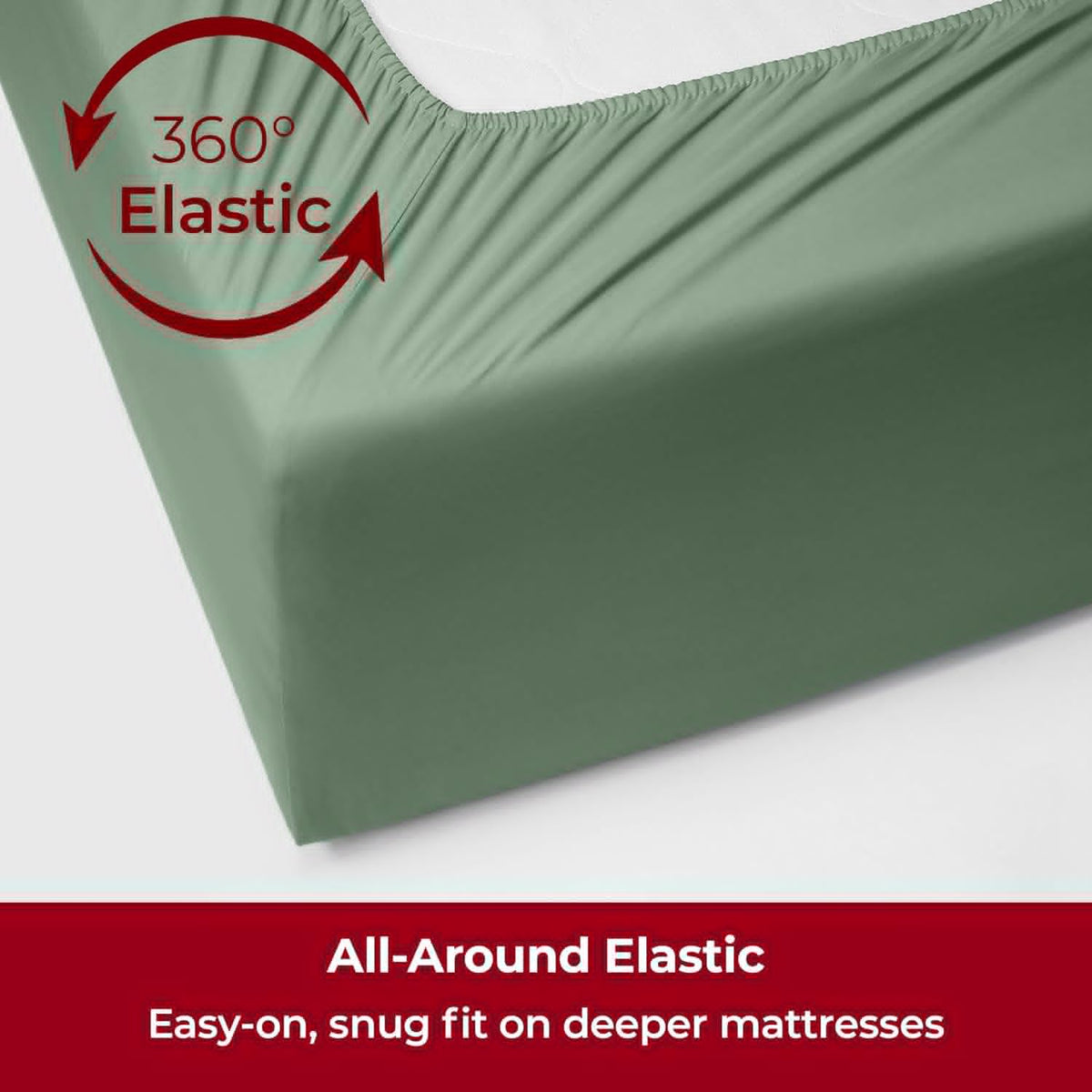 Mellanni Extra Deep Full Sheets - Hotel Luxury, Ultra Soft Cooling Bedding - Wrinkle & Stain Resistant (Full, Sage)