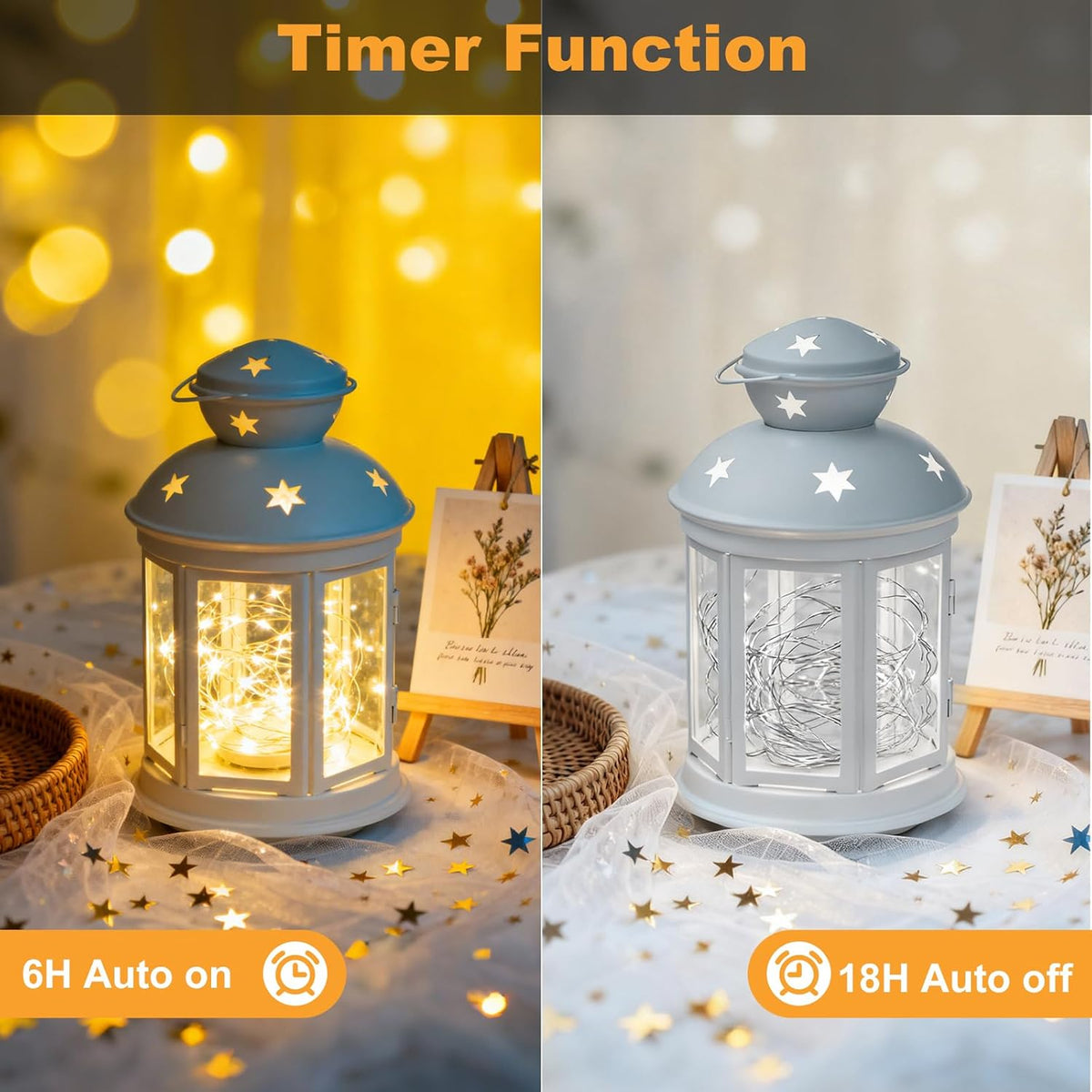 Skiennix 32FT Fairy Lights - Battery Operated Mini Waterproof LED Twinkle Lights | Warm White for Bedroom & Party Decor