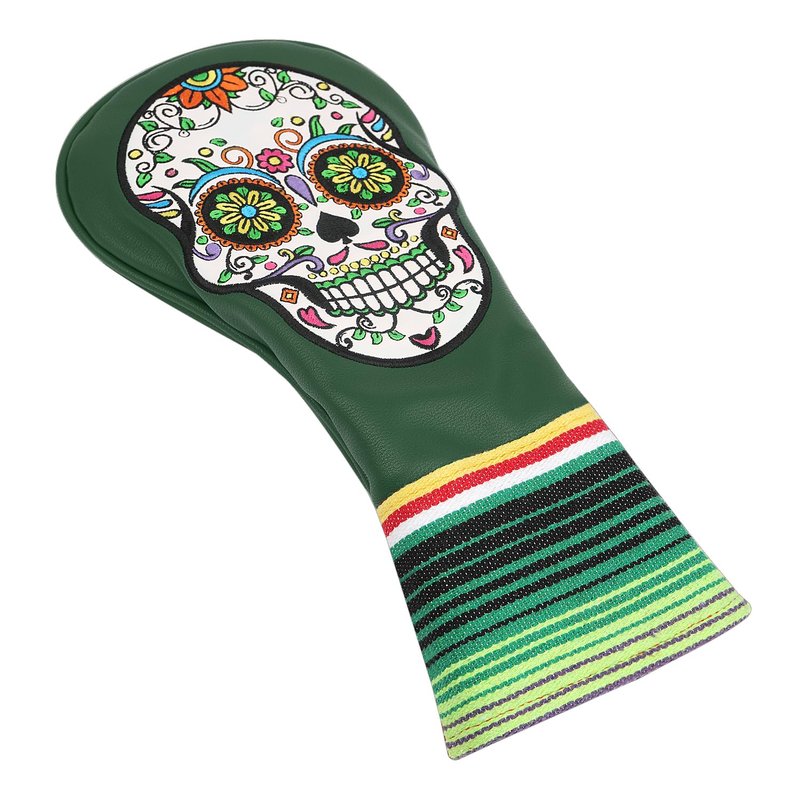 SHABIER Green Eyes Design Golf Headcover with Skull Design for Golf Club (Green, Hybrid)