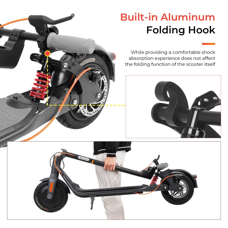 LUCK4U Rear Suspension Upgrade Kit Shock Absorber for Segway Ninebot F20 F25 F30 F40 Electric Scooters with Rear Fender and Large Taillight