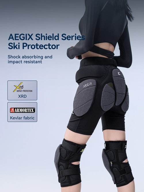 COPOZZ Padded Shorts for Snowboard, Skate and Ski - XRD - XL