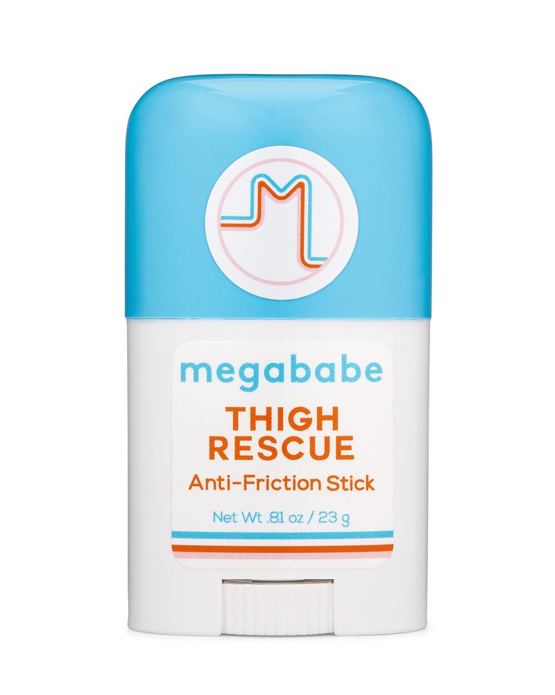 Megababe Thigh Rescue Anti-Chafe Stick Mini | Travel size, great for on-the-go | Prevents skin chafe & irritation | Thighs, arms, bra-lines & more | 0.81 oz (Pack of 1)