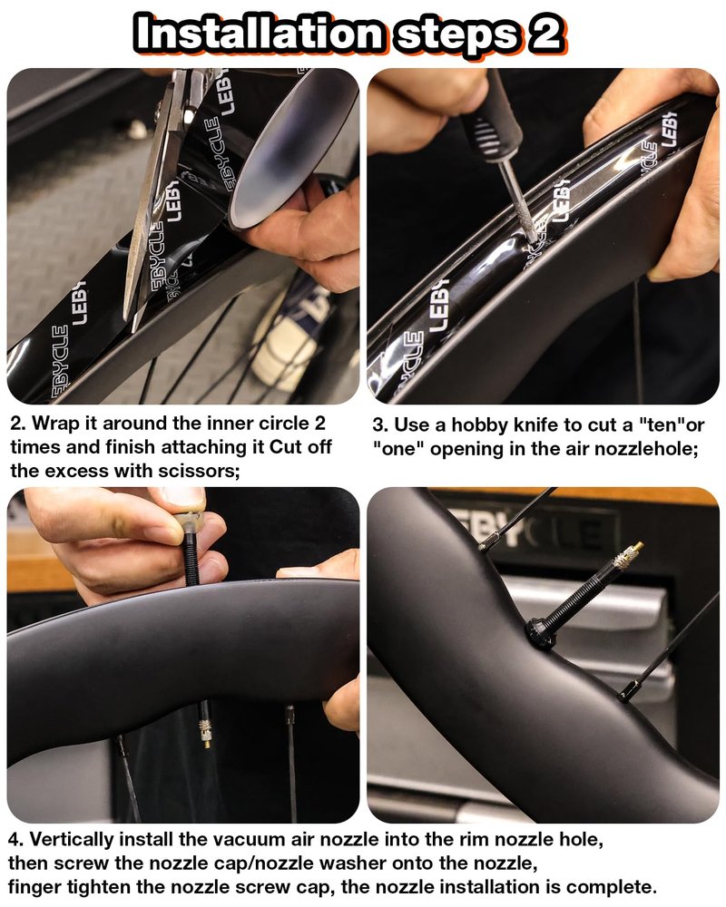 LEBYCLE Tubeless Rim Tape Black 21/24/27/30/33/36mm x 10m, Bike Rim Tape for Tubeless Road, Gravel & MTB Wheels – Strong Adhesive, Easy Clean Removal(24mm)