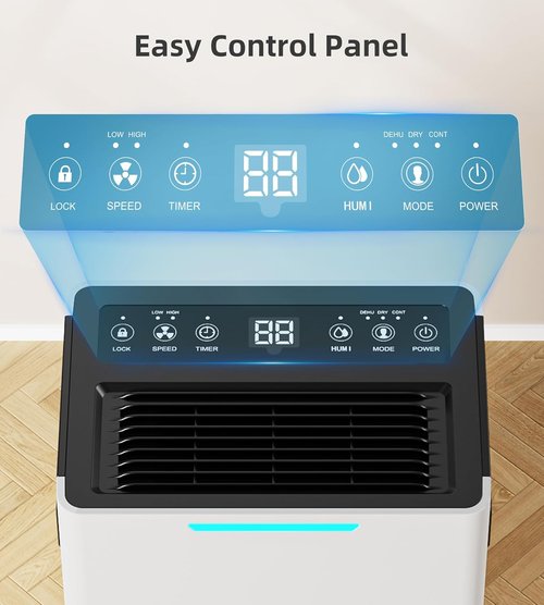Dehumidifier 1500 Sq. Ft. by [Brand Name] - 21 Pints with Intelligent Humidity Control | 3 Modes & 24H Timer for Home, RV, Bathroom, Bedroom