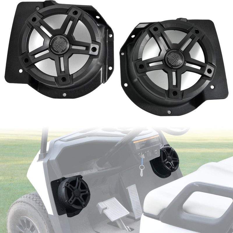 SAUTVS 6.5" Under Dash Kick Speaker Pod Brackets for Yamaha Drive2 G29 Accessories, Front Kick Panels Loudspeaker Mount Support 6.5inch Speaker Devices for Yamaha Drive2 G29 Standard Golf Cart, 2PCS