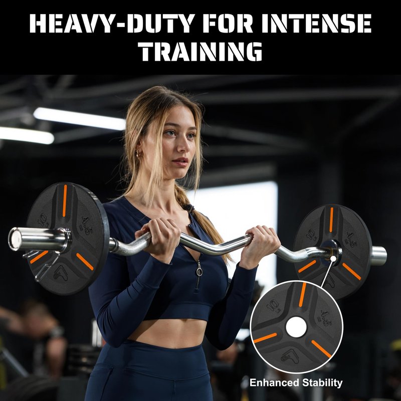 TRIBE WOD Cast Iron Plate Weights, OLIUS Barbell Plates - Gym Weights for Men and Women, Cast Iron Plate Weights 1 of 2, Rubber and Steel Weights for Lifting (10 Lbs) (1 Plate)
