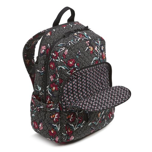 Cotton Campus Backpack, Perennials Noir Dot