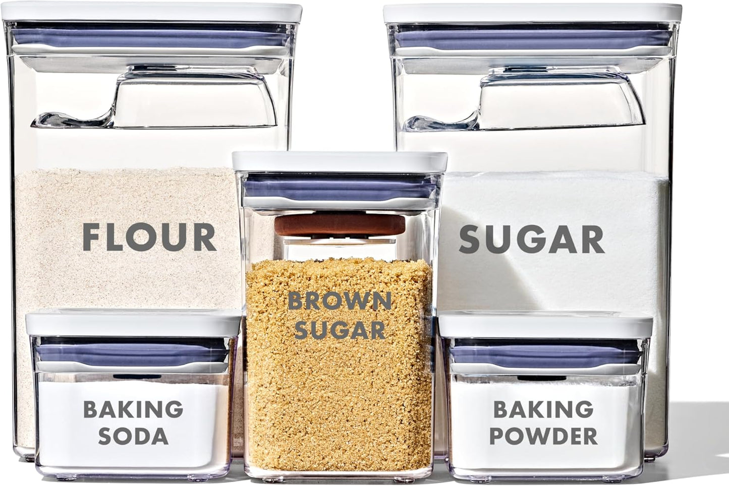 OXO Good Grips Baking POP Container Set - 8-Piece Prelabeled Storage Solution for Freshness