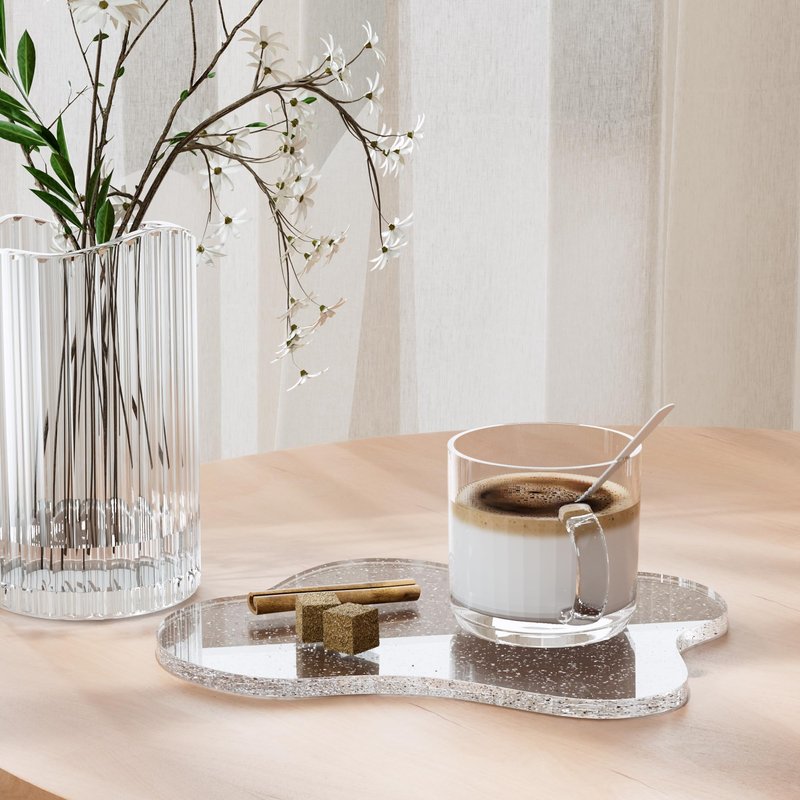 Acrylic Coaster Decorative Plates, Irregular Bar Drink Coaster,Perfect for Tabletop Protection and Accessories Display.