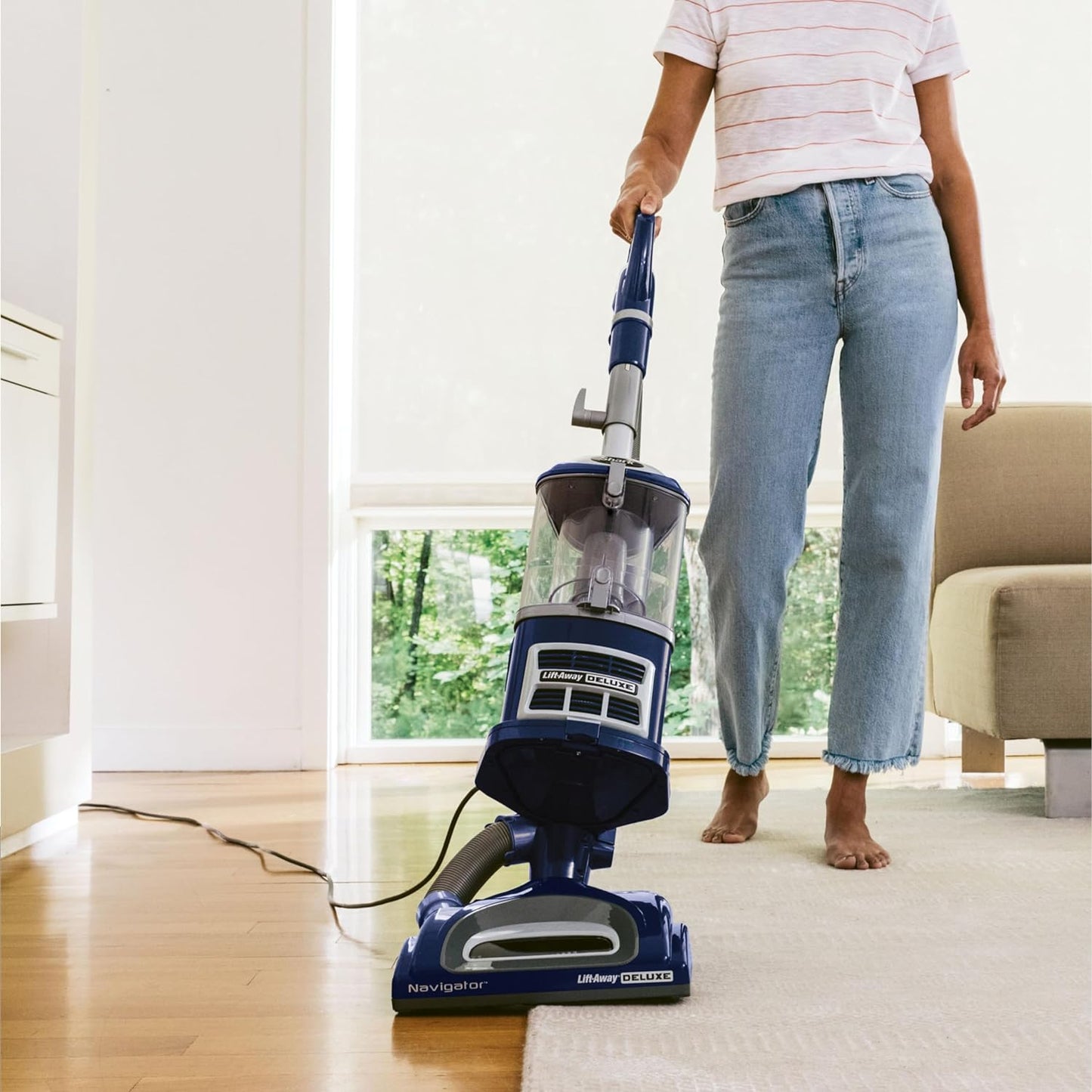 Shark NV360 Navigator Lift-Away Vacuum - Powerful Suction for Multi-Surface Cleaning | Large Dust Cup, Blue
