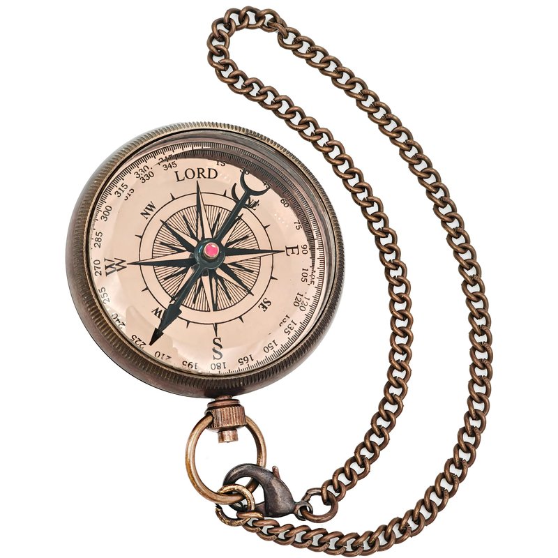 Trust in The Lord - Proverbs 3:5-6 Engraved Brass Pocket Compass, Communion Confirmation Gift, Baptism Gifts for Teen Boys, Best Christian Gifts for Men Kids, Religious God's Compass Easter Christmas