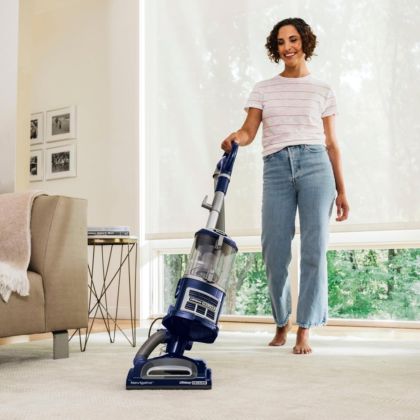 Shark NV360 Navigator Lift-Away Vacuum - Powerful Suction for Multi-Surface Cleaning | Large Dust Cup, Blue