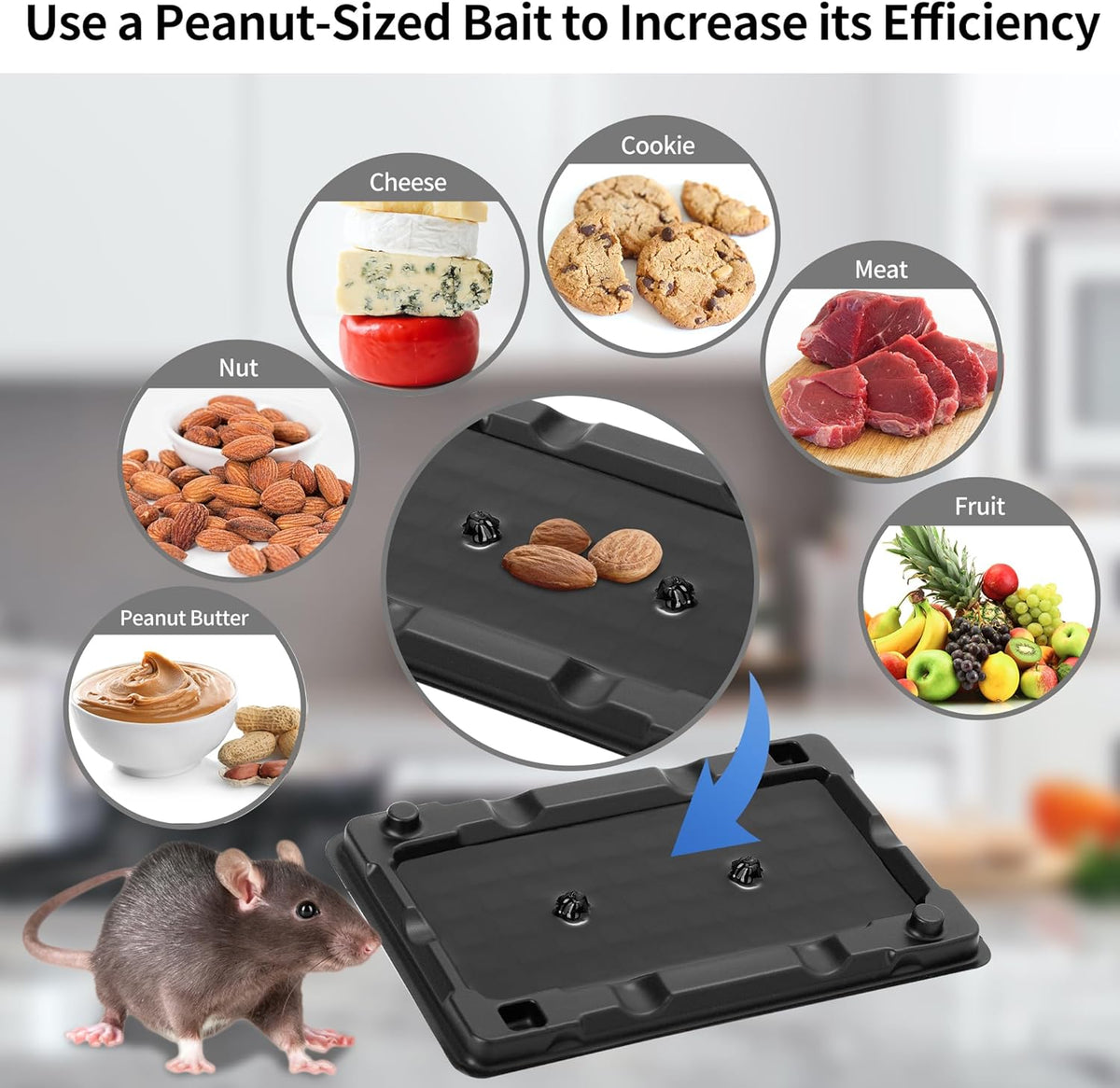 LULUCATCH Mouse & Insect Traps - 12 Pack of Heavy-Duty, Non-Toxic Sticky Traps for Home Use