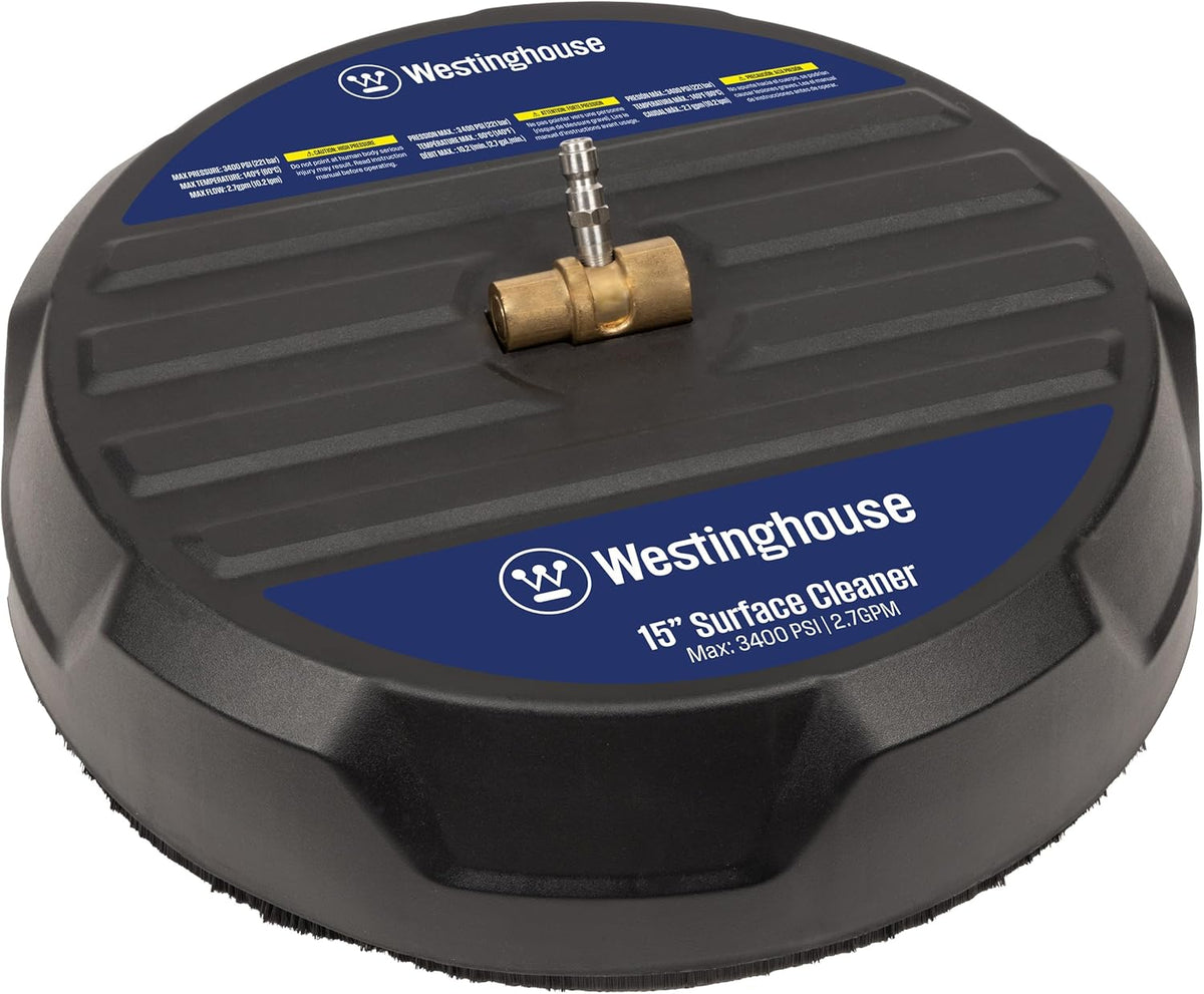 Westinghouse 15” Pressure Washer Surface Cleaner - 3400 Max PSI, 1/4” Connector | Ideal for Gas & Electric Washers