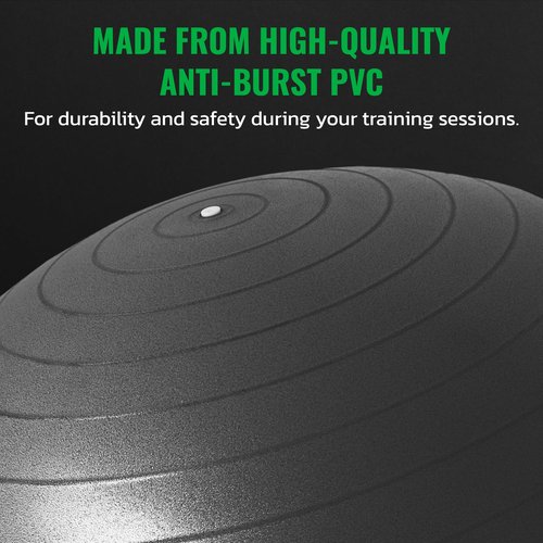 GolfForever Stability Ball Proven by Golfer Scottie Scheffler | Golf Training Exercise Ball | Premium Golf Training Workout Ball to Build Swing Speed, Improve Balance & Strengthen Core | 65cm | Grey