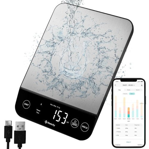 Etekcity Food Nutrition Scale - Smart Calorie Counting Scale | IPX6 Waterproof, Bluetooth, 22lb Capacity