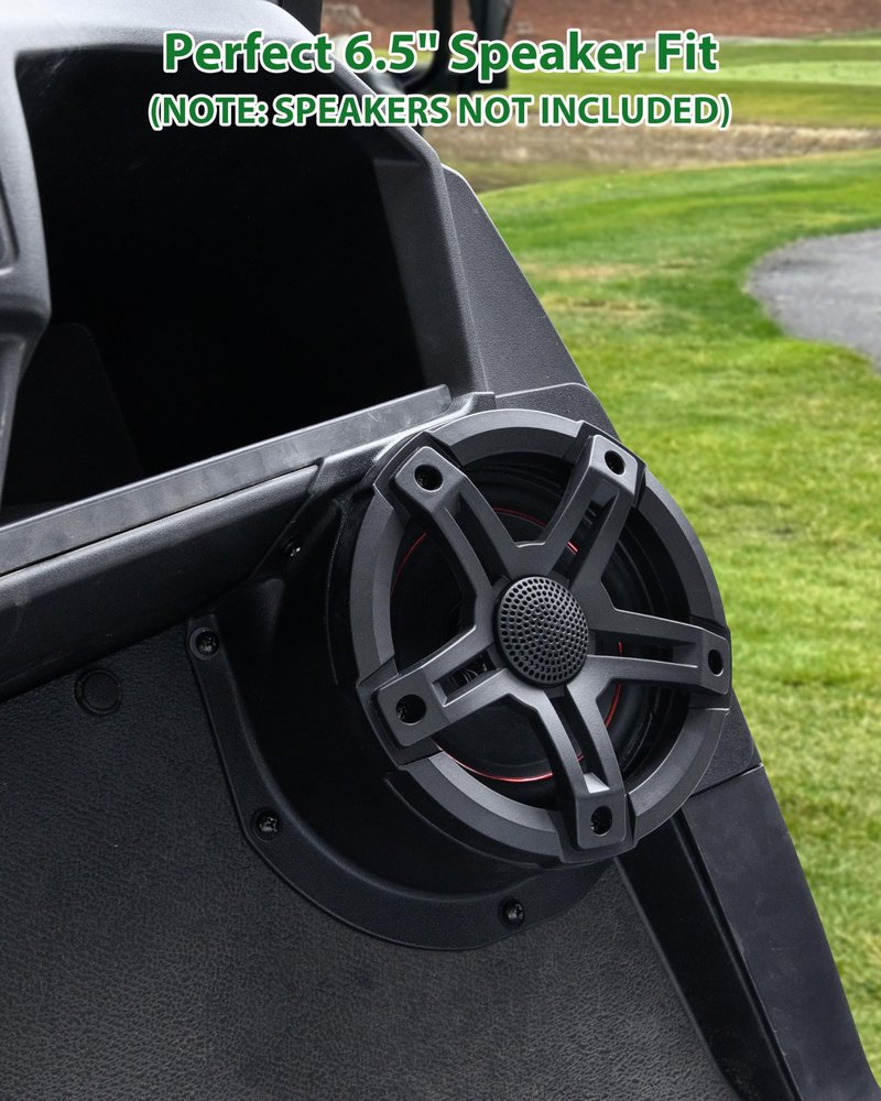 SAUTVS 6.5" Under Dash Kick Speaker Pod Brackets for Yamaha Drive2 G29 Accessories, Front Kick Panels Loudspeaker Mount Support 6.5inch Speaker Devices for Yamaha Drive2 G29 Standard Golf Cart, 2PCS
