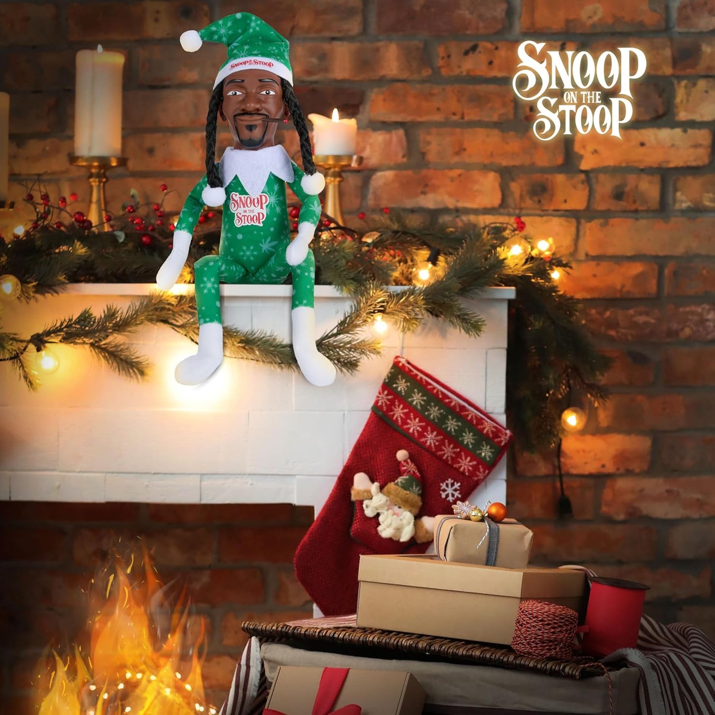 Snoop Dogg Christmas Elf Figurine - 12” Plush Shelf Decor | Collectible Holiday Decor