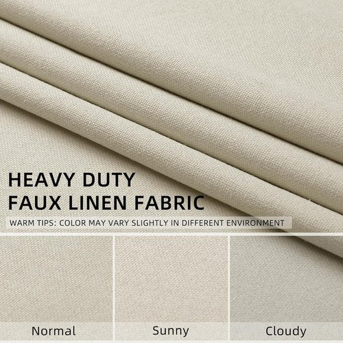 ChrisDowa Blackout Curtains - 100% Solid Birch | Thermal Insulated & Soundproof | 45" Long, 2 Panels