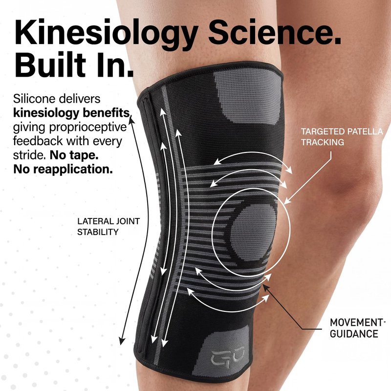 Kinesiology Knee Compression Sleeves - Professional Knee Support Braces for Men and Women for Joint Pain Relief, Swelling, ACL, MCL, FSA and HSA Approved (Black, Large)