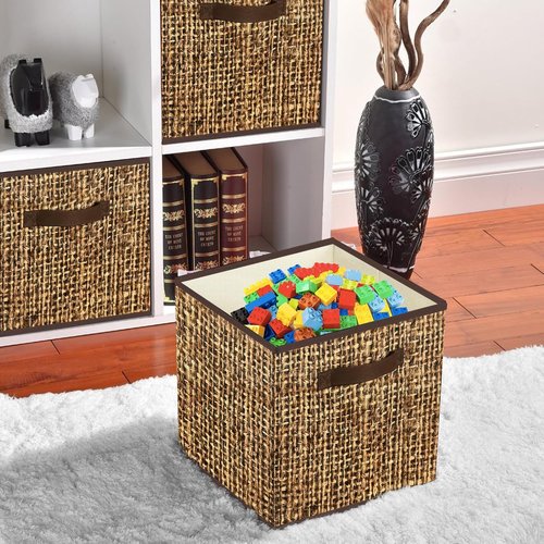 Homyfort Cube Storage Bins - Collapsible Fabric Organizer with Dual Handles | Set of 6, 11x11 Inches