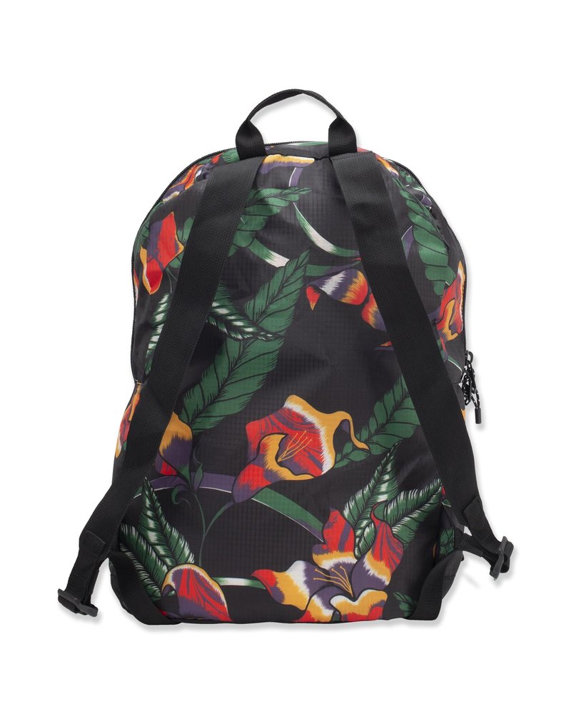 Volcom Men's Packable Backpack, Black Floral Print, One Size