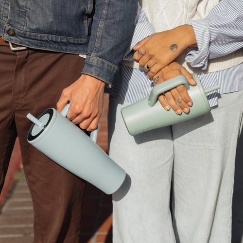 BrüMate Era 30 oz Tumbler with Handle and Straw | 100% Leakproof Insulated Water Bottle Tumbler with Lid and Flexible SoftSip Straw | Made of Stainless Steel | Cup Holder Friendly | 30oz (Juniper)