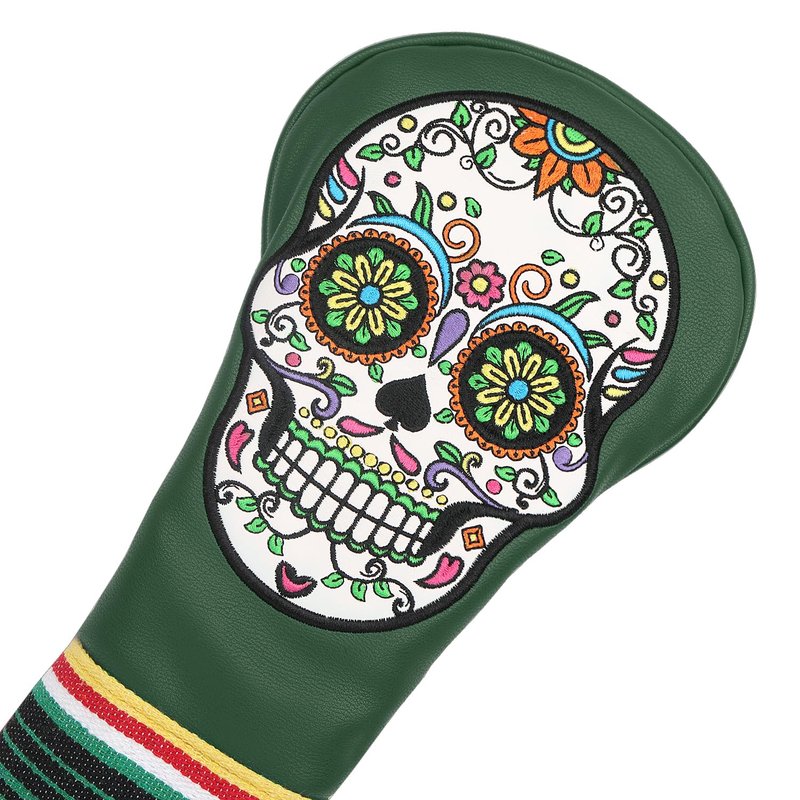 SHABIER Green Eyes Design Golf Headcover with Skull Design for Golf Club (Green, Hybrid)