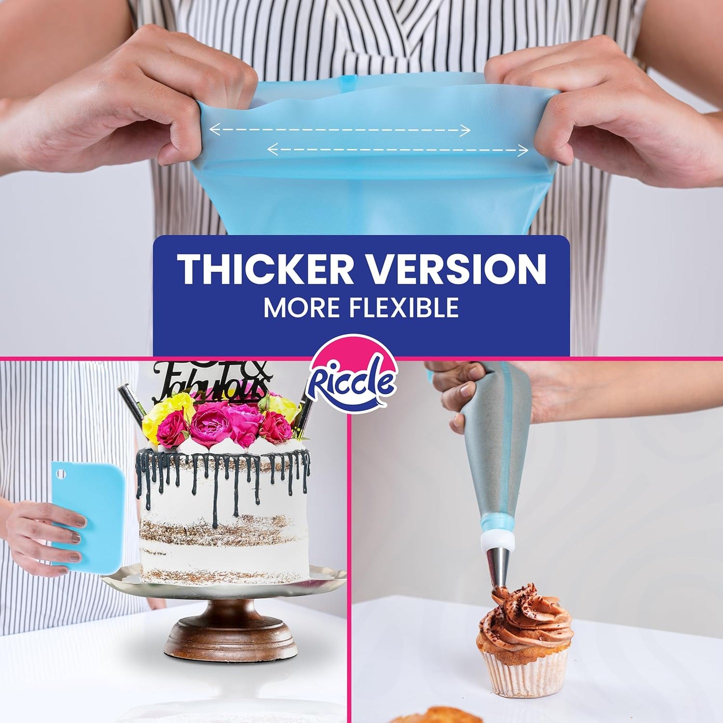 Riccle 88-Piece Cake Decorating Kit | Complete Set with Turntable, Piping Bags, Tips & Tools