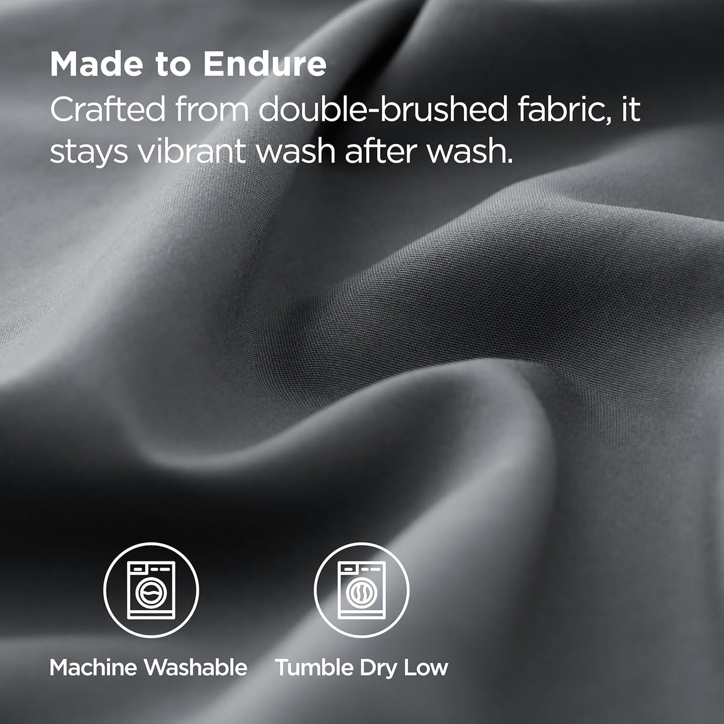 Bedsure Pillow Cases - Super Soft Dark Grey Brushed Microfiber Set of 2 | 20x26 Inches, Wrinkle & Fade Resistant