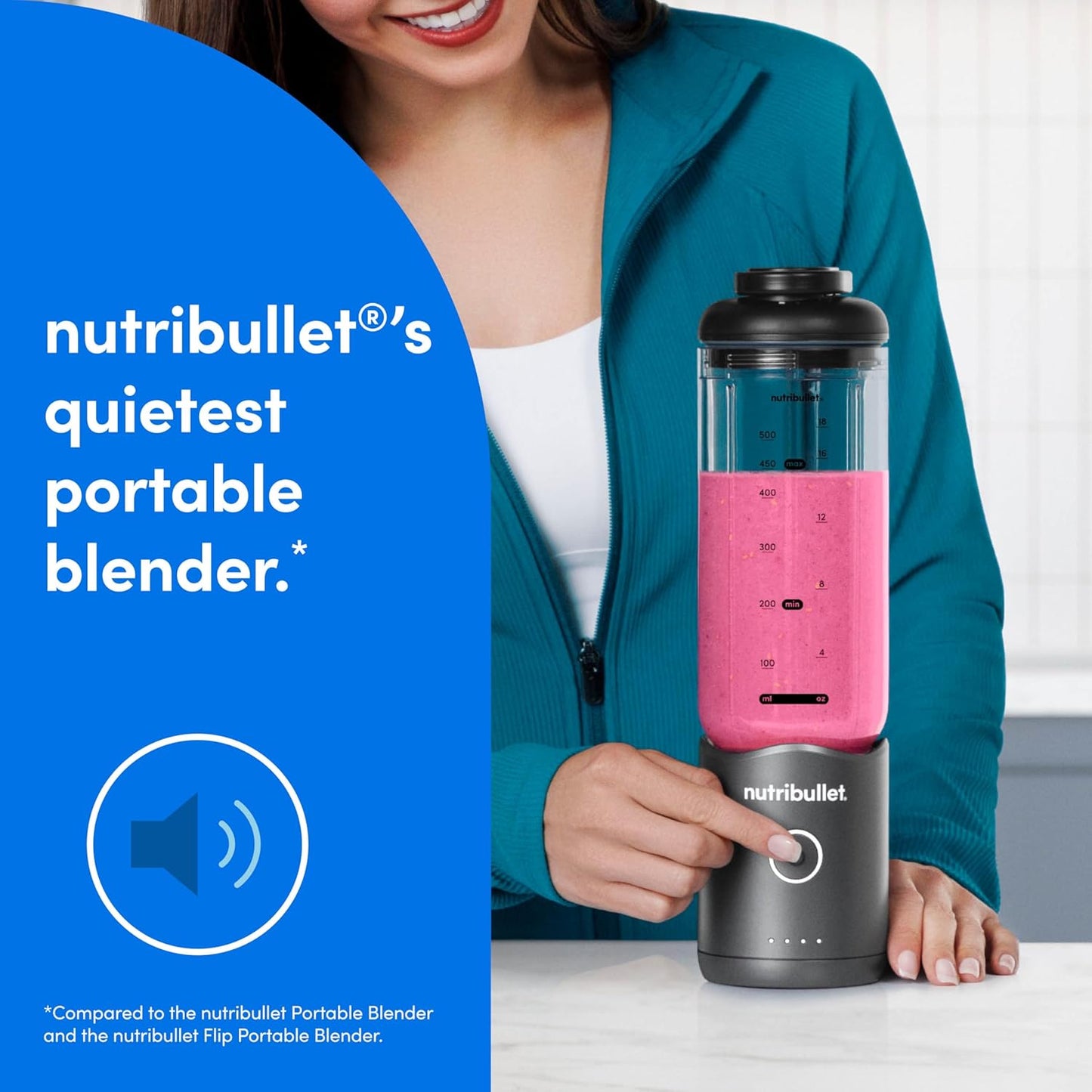 Nutribullet Flex Portable Blender - Powerful & Compact Design | Gunmetal Gray