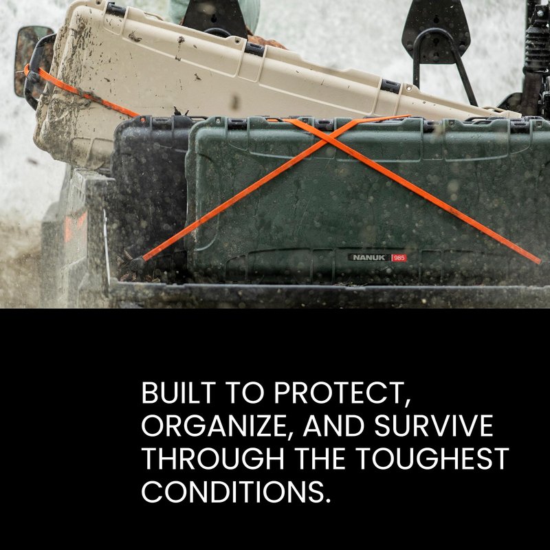 NANUK 910 Hard Case with Customizable Cubed Foam, IP67 Waterproof, Dustproof and Impact Resistant, 14.3” x 11.1” x 4.7”, Rugged Construction for Ultimate Protection, Made in Canada - Olive