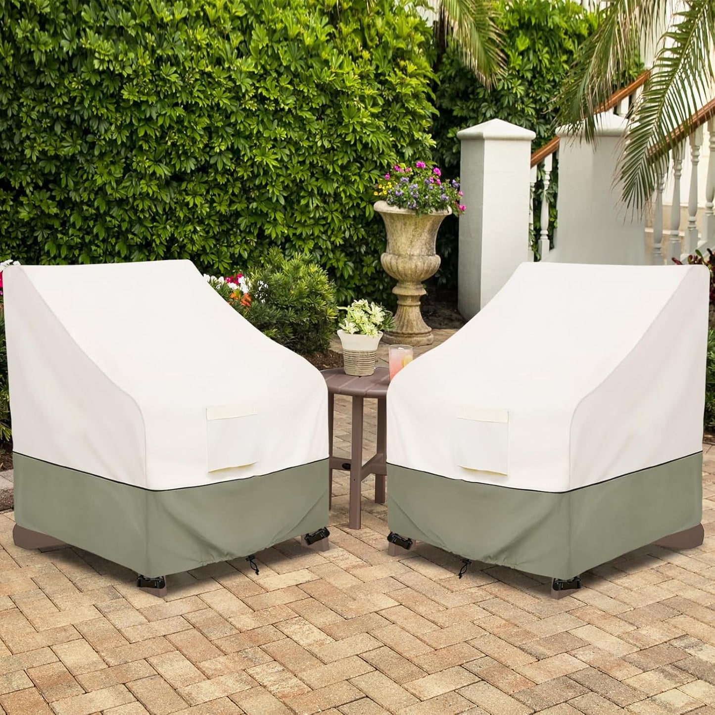 Patio Armor Waterproof Adirondack Chair Cover - Fits Chairs Up to 32W x 35D x 36H Inches | Beige
